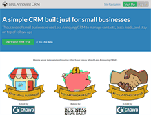Tablet Screenshot of lessannoyingcrm.com
